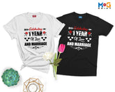 Personalised Anniversary T-Shirt One Year of Love Celebration Gift